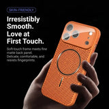 Plating Magnetic  Heat Dissipation Breathable Case For iPhone