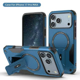Magnetic Stand Invisible  Wireless Charging Anti-fall Case For iPhone