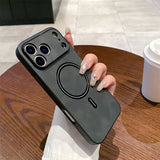 Luxury Matte Leather For Magnetic Case For iPhone