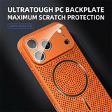 Plating Magnetic  Heat Dissipation Breathable Case For iPhone