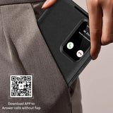 Leather Card Solt Pocket Smart Display LED Transparent Window Case for Samsung