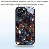 Brilliant Crystal Pattern Tempered Glass Case For iPhone
