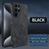 Leather Texture Magnetic Case For Samsung Galaxy S26