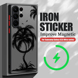 Coconut Palm Pattern Magnetic Case For Samsung Galaxy