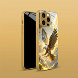 Cool Golden Eagle Pattern Gold Metallic Paint Phone Case For iPhone
