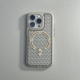 Ultrathin Frosted Geometric Elements Wireless Charging Case For iPhone