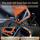 Genuine Leather Plating Smart View Window Case for iPhone
