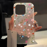 Translucent Slim Silky Skin Matte Flowers Phone Case For iPhone