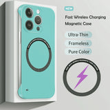 Luxury Ultra Slim Magnetic Frameless Solid Color Case for iPhone