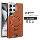 360° Rotating Bracket Leather Phone Case for Samsung Galaxy