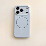 Magnetic Solid Color Silicone Case For iPhone