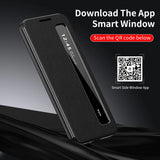 Smart Leather Window View Touch Display Flip Shell Case for Samsung