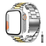 Stainless Steel Band + Protective Case For Apple Watch