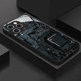 Black Cool Circuit Board Pattern Case For iPhone