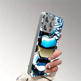 Luxury Gradient Texture For Apple Print Glass Electroplated Case For iPhone