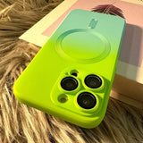 Luxury For Magnetic Gradient Pattern Silicone Case For iPhone