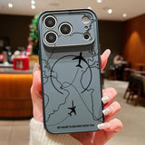 Airplane Route Pattern Magnetic Phone Case For iPhone
