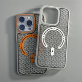 Ultrathin Frosted Geometric Elements Wireless Charging Case For iPhone