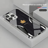 Gold Maple Leaf Plating Case For iPhone