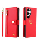 Zipper Cards Solt Wallet Leather Case For Samsung Galaxy