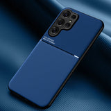 Leather Frosted Magnetic Phone Case For Samsung