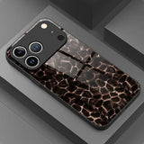 Dark Crack Texture Pattern Tempered Glass Case For iPhone