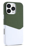 Double Leather Microfiber Flocked Magnetic Phone Case For iPhone