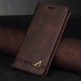 Anti-theft Flip Leather Wallet Case For Iphone