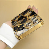 Black Gold Marble Gold Metallic Paint Glass Phone Case For iPhone