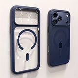 Transparent frosted magnetic case for iPhone