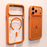Transparent frosted magnetic case for iPhone