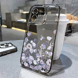 Flower Shockproof Transparent  Case For iPhone