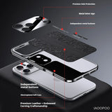 Luxurious Leather Back Electroplated Soft TPU Case For iPhone