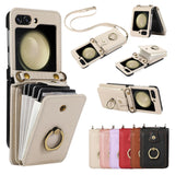 Crossbody Leather Cards Solt Wallet Bag Case For Samsung Galaxy Z Flip