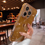 Plating Heart Laser Aurora Matte Case For iPhone