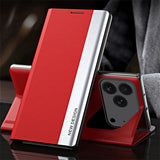 Luxury Plating Leather Flip Case For iPhone