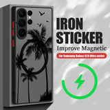 Coconut Palm Pattern Magnetic Case For Samsung Galaxy