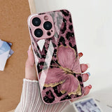 Marble Pattern Tempered Glass Case For iPhone