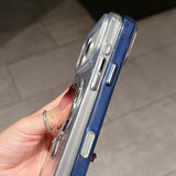 Magnetic Luggage Corrugated Stripe Bracket Case for IPhone
