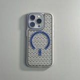 Ultrathin Frosted Geometric Elements Wireless Charging Case For iPhone