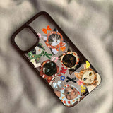 Colorful Cat Design Clear Phone Case For iPhone