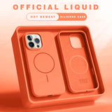 Magnetic Shockproof Silicone Wireless Charge Phone Case for iPhone