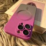 Luxury For Magnetic Gradient Pattern Silicone Case For iPhone
