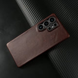 Natural Cowhide Genuine Leather Case For Samsung Galaxy