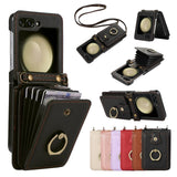 Crossbody Leather Cards Solt Wallet Bag Case For Samsung Galaxy Z Flip