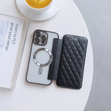Magnetic Card Holder Wallet Leather Case for iPhone