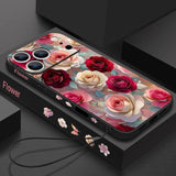 Rose Flowers Patterned Phone Case For iPhone