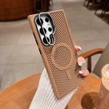 Honeycomb Mesh Cooling With Lens Bracket Phone Case for Samsung