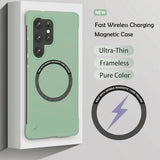 Luxury Ultra Slim Magnetic Frameless Solid Color Phone Case for Samsung
