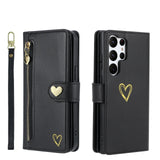 Zipper Cards Solt Wallet Leather Case For Samsung Galaxy